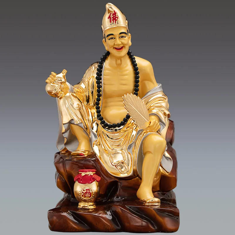 16 ইঞ্চি গিল্ডেড পলিক্রোম ব্রোঞ্জ জি গং মূর্তি