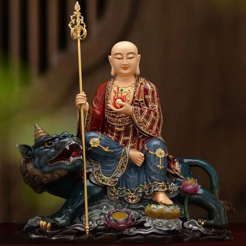 প্রিমিয়াম ব্রাস ডাইটিং মিথিক্যাল বিস্ট ক্ষিতিগর্ভ মূর্তি